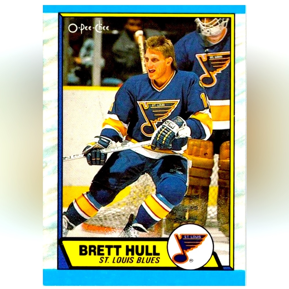 Brett Hull 1989/90 O-Pee-Chee St Louis Blues Hockey Card 2nd Year